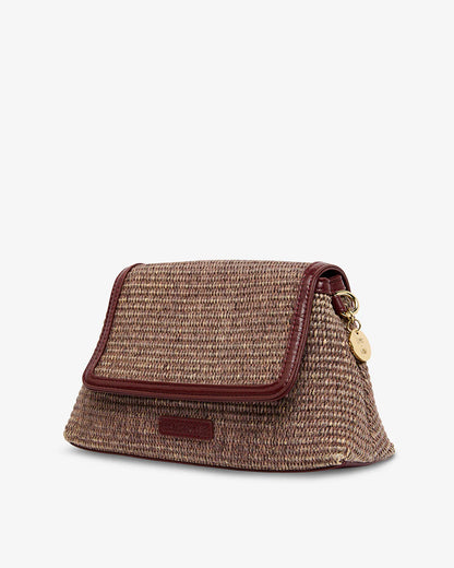 ELMS + KING - Lugano Crossbody | Burgundy Weave
