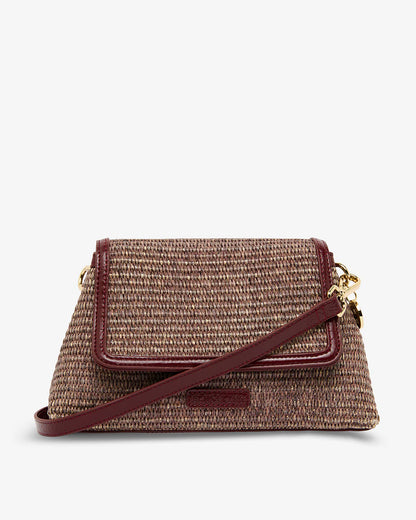 ELMS + KING - Lugano Crossbody | Burgundy Weave