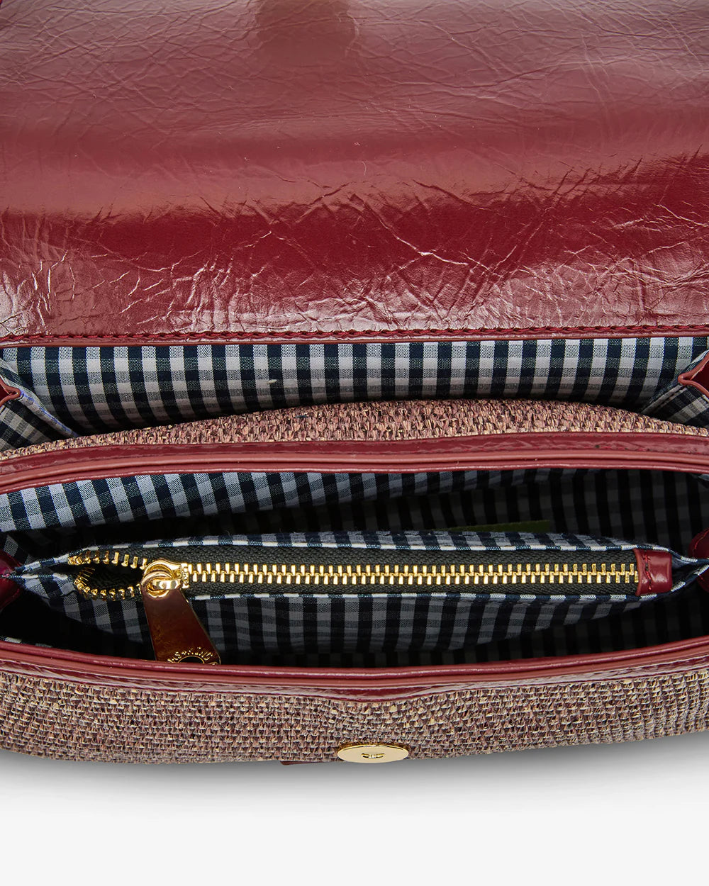 ELMS + KING - Lugano Crossbody | Burgundy Weave