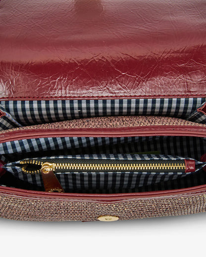 ELMS + KING - Lugano Crossbody | Burgundy Weave