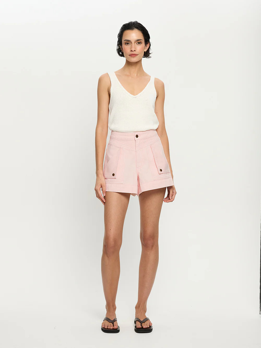 KIVARI - Celene Denim Short | Pink