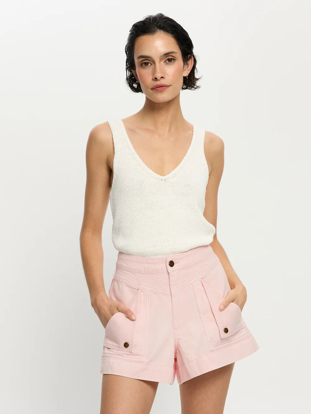 KIVARI - Celene Denim Short | Pink