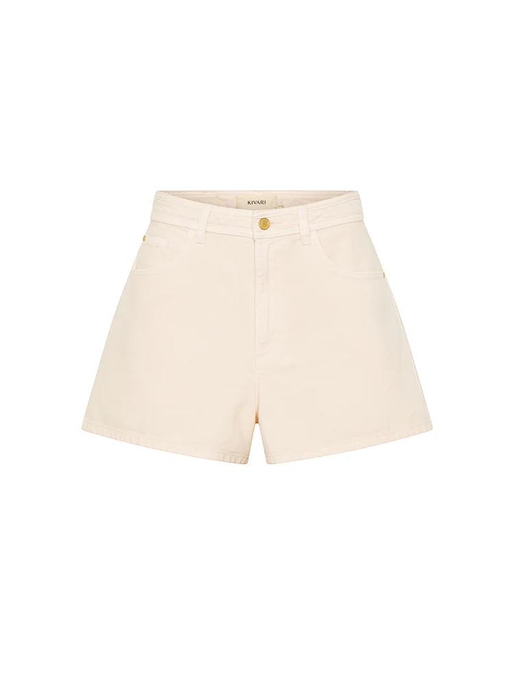 KIVARI - Dylan Denim Short | Rosewater
