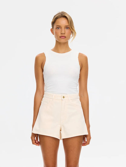 KIVARI - Dylan Denim Short | Rosewater