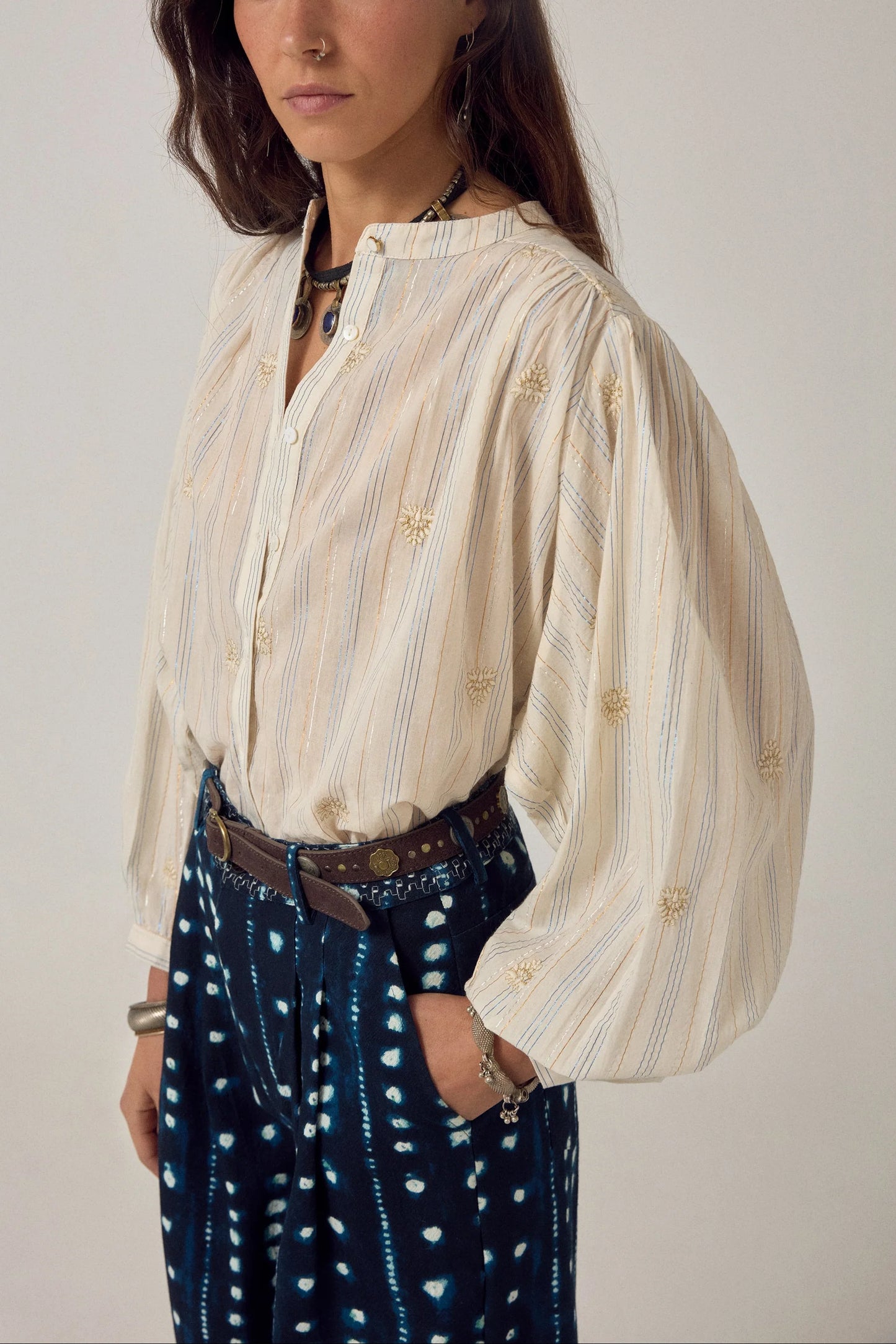 Maison Hotel - Caroline Blouse | Starry White
