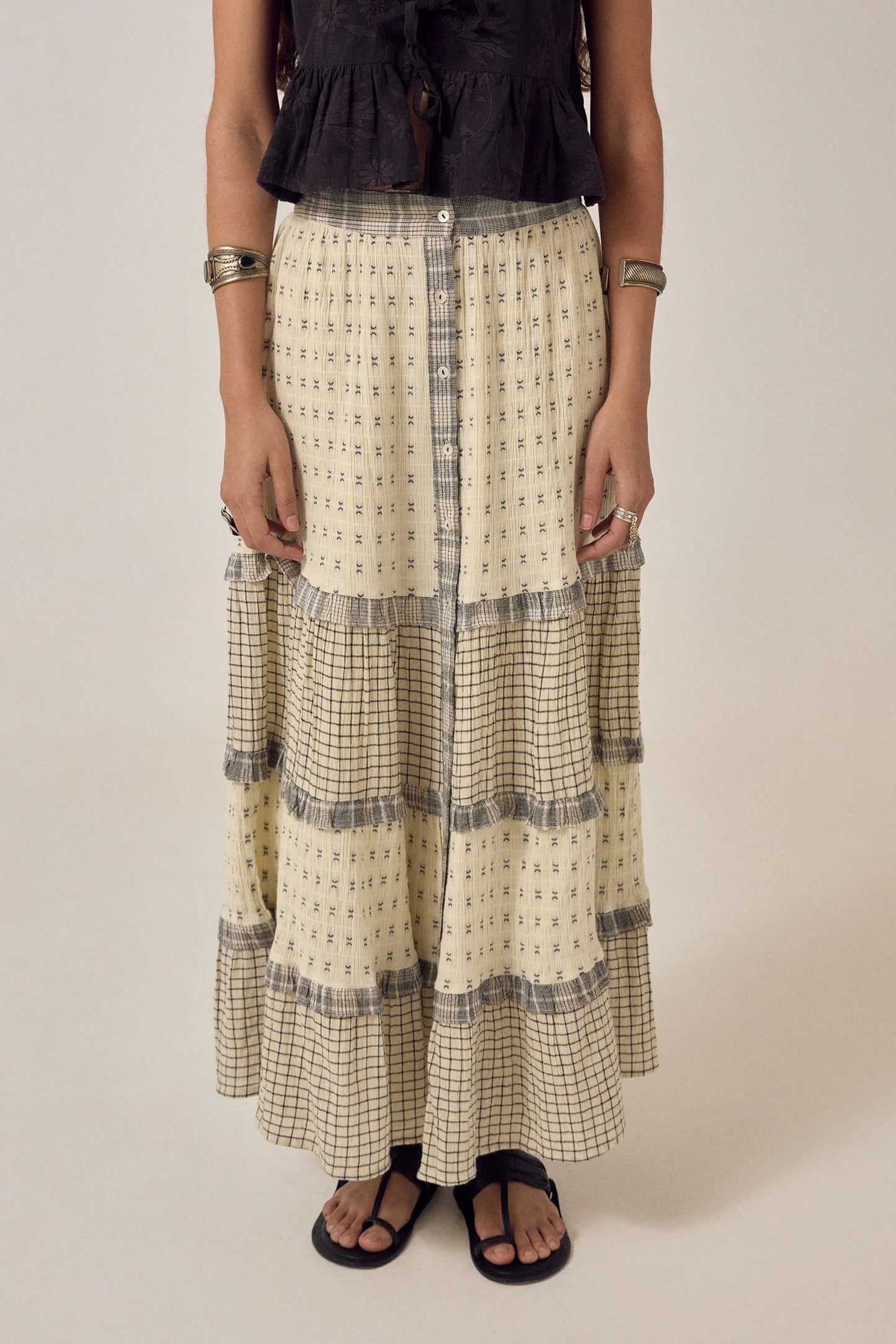 Maison Hotel - Cosette Skirt | Patchwork Notes Ash