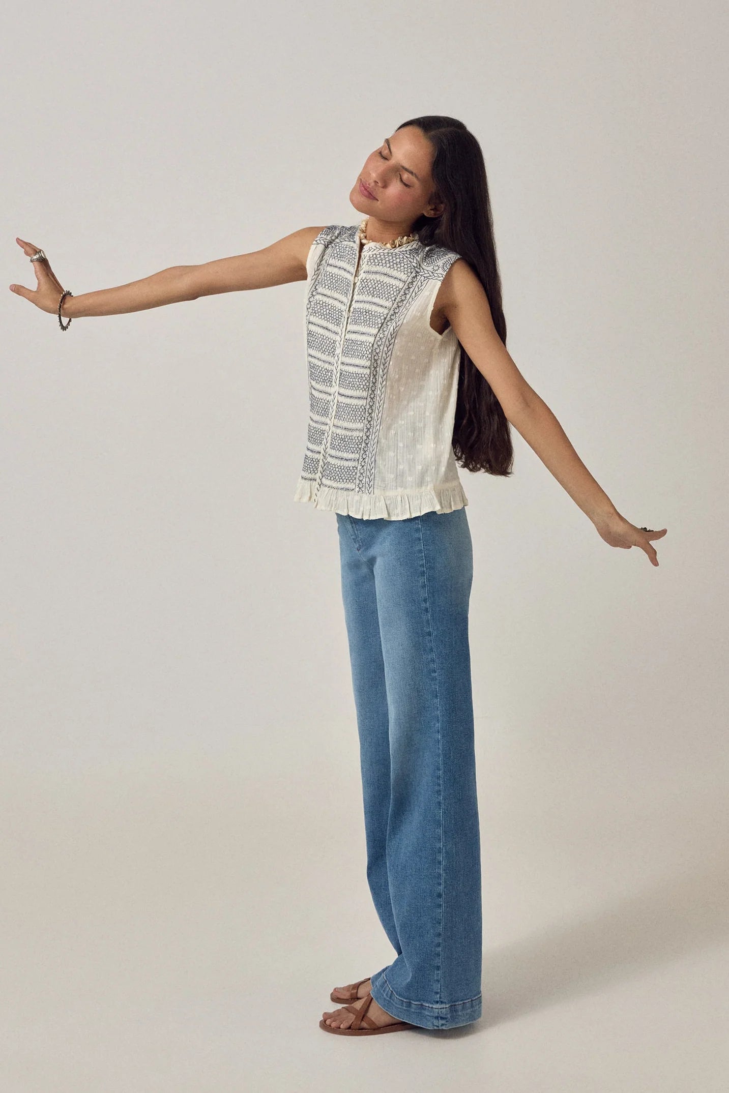 Maison Hotel - Irina Sleeveless Blouse | Indigo Poet