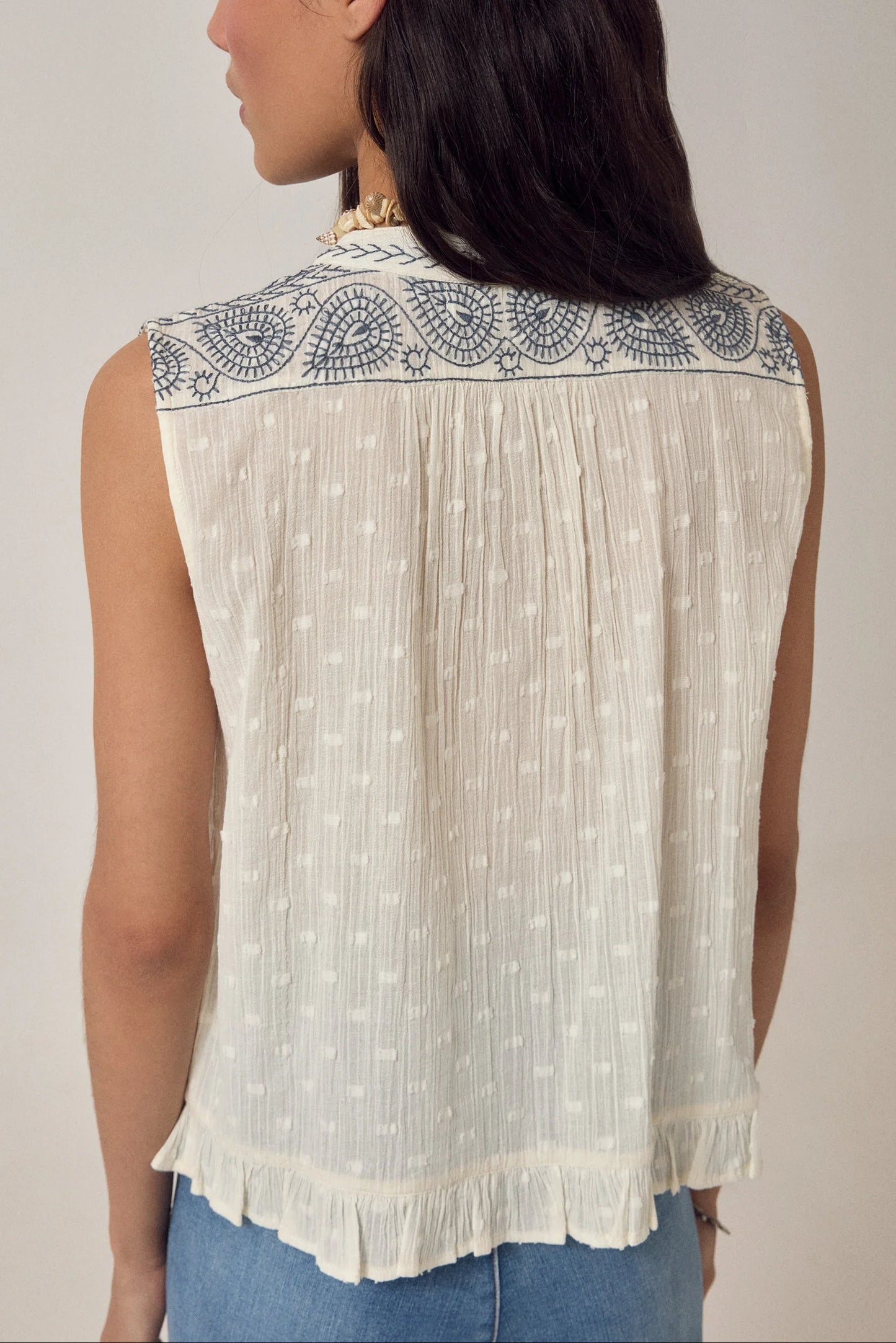 Maison Hotel - Irina Sleeveless Blouse | Indigo Poet