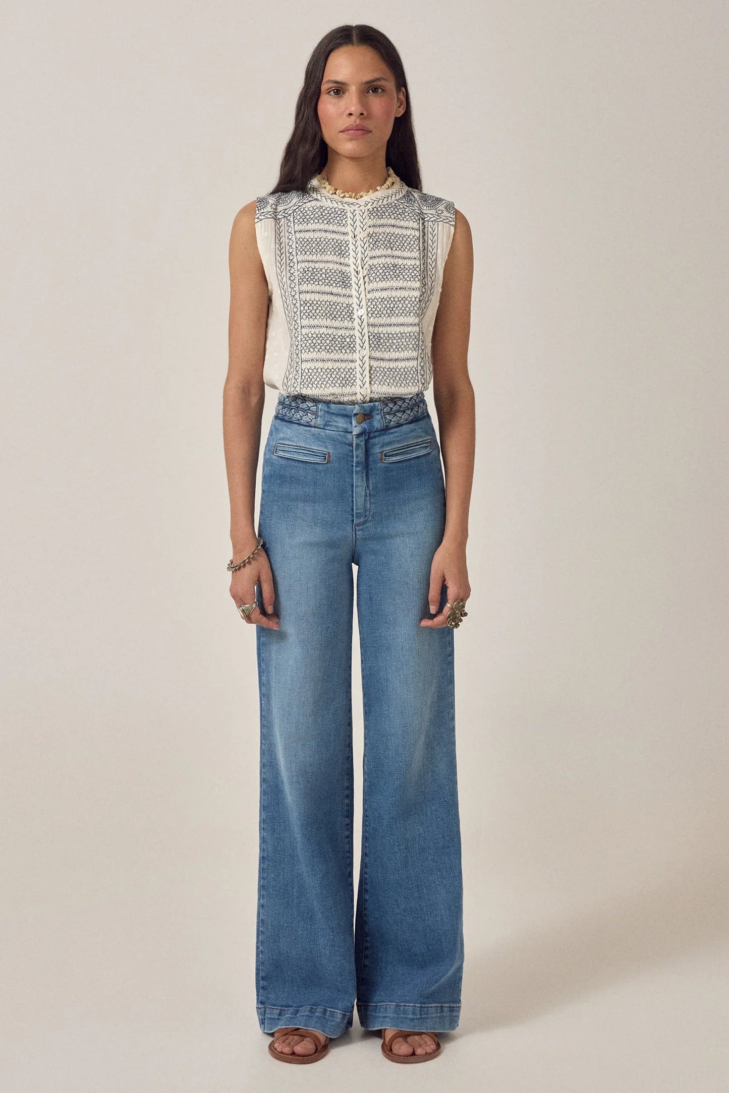 Maison Hotel - Irina Sleeveless Blouse | Indigo Poet