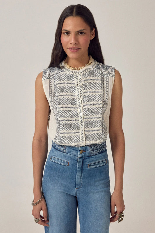 Maison Hotel - Irina Sleeveless Blouse | Indigo Poet