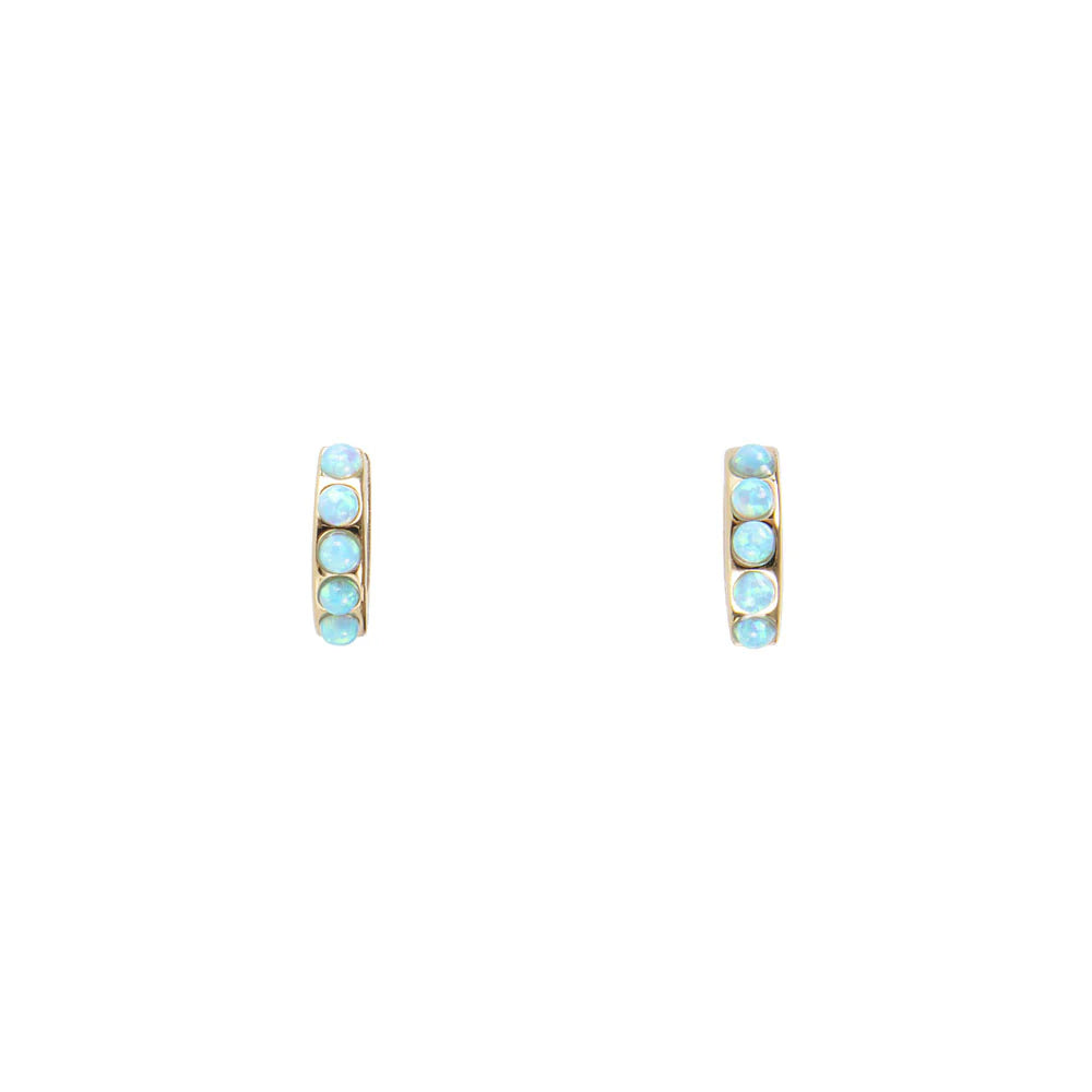 FAIRLEY - Opal Crystal Huggies | Blue FAIRLEY