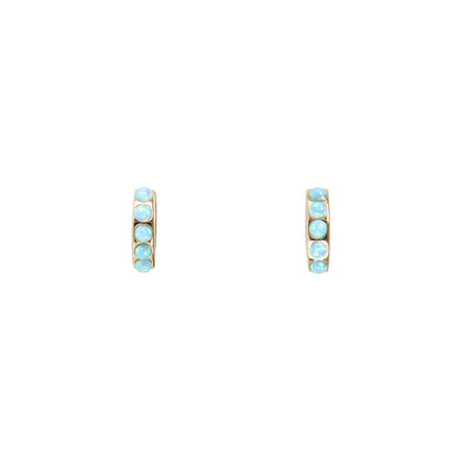 FAIRLEY - Opal Crystal Huggies | Blue FAIRLEY