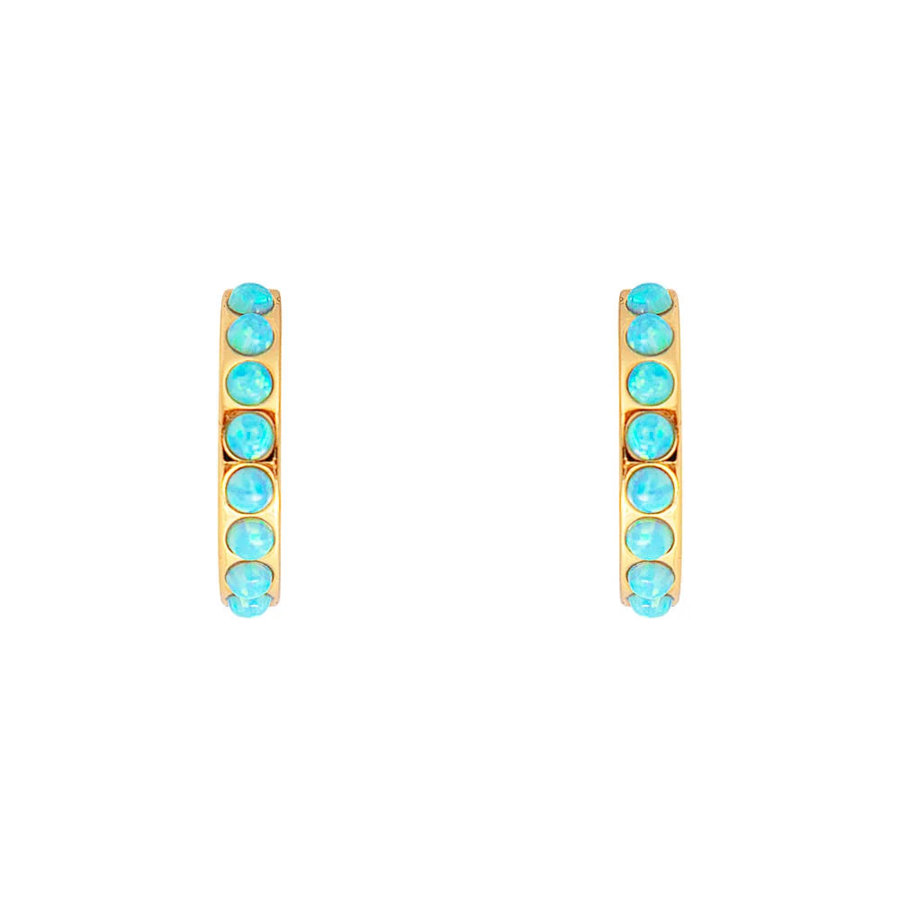 FAIRLEY - Blue Opal Crystal Midi Hoops