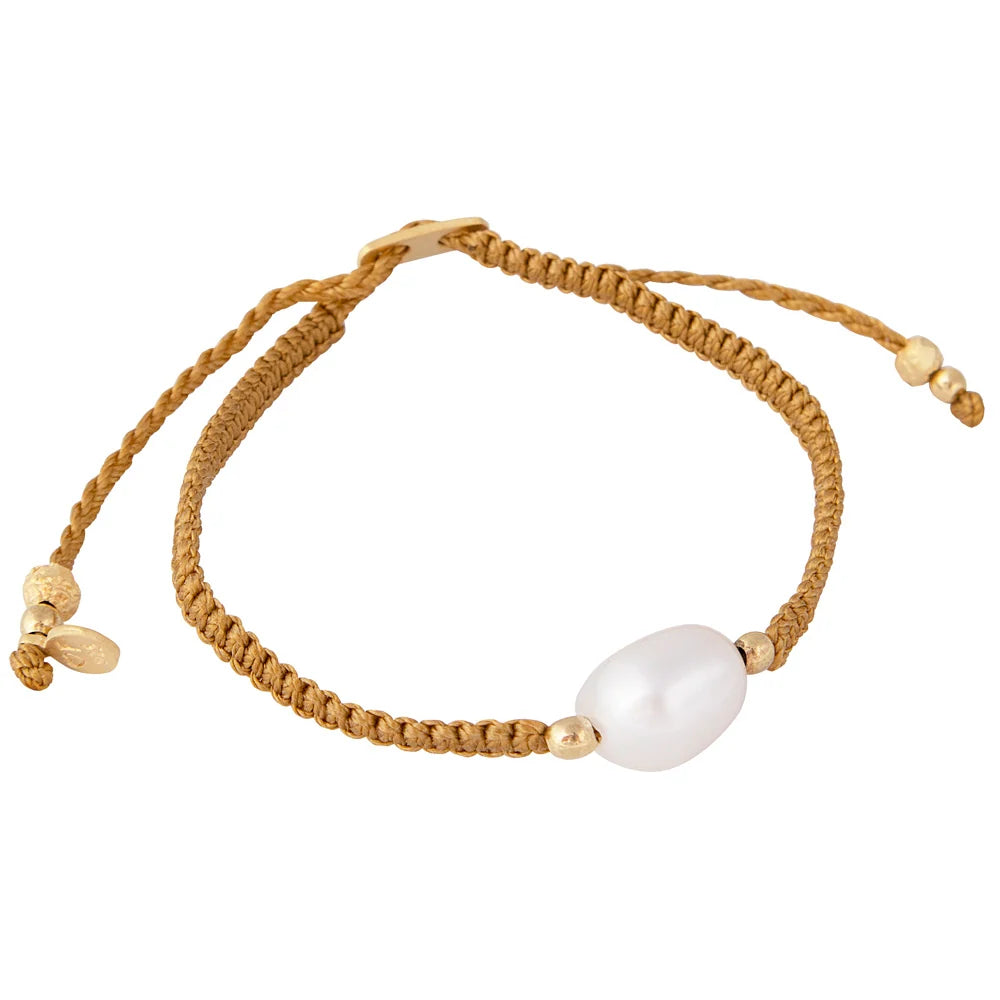 FAIRLEY - Pearl Rope Bracelet | Antique Gold