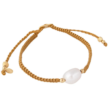 FAIRLEY - Pearl Rope Bracelet | Antique Gold