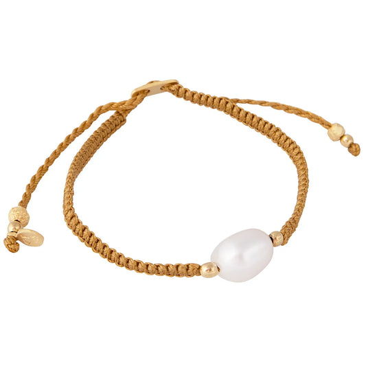 FAIRLEY - Pearl Rope Bracelet | Antique Gold