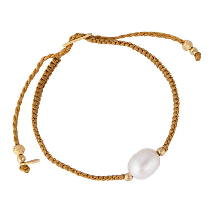 FAIRLEY - Pearl Rope Bracelet | Antique Gold