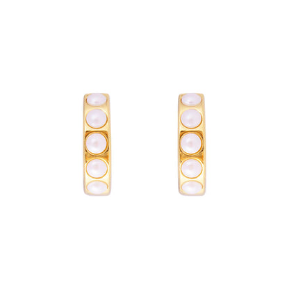 FAIRLEY - Crystal Pearl Midi Hoops FAIRLEY