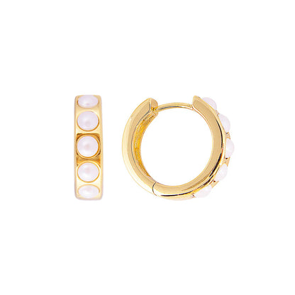 FAIRLEY - Crystal Pearl Midi Hoops FAIRLEY