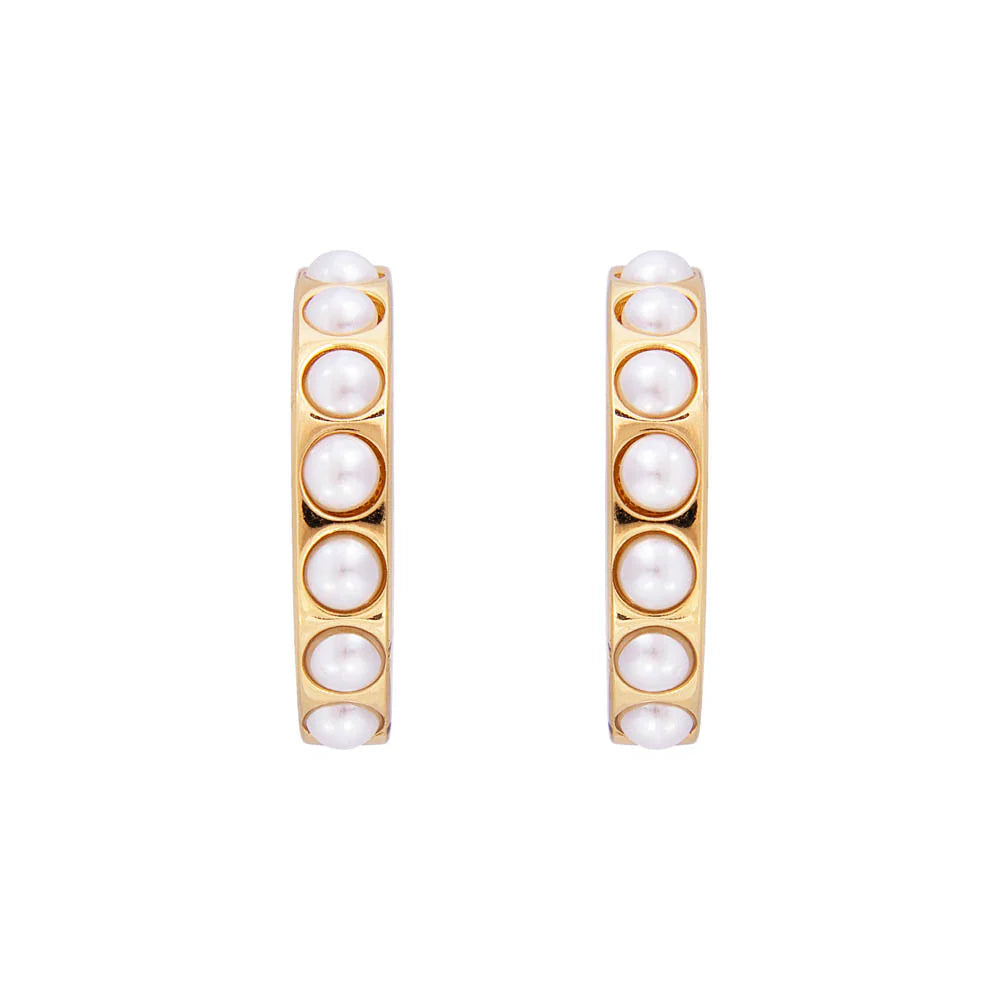 FAIRLEY - Crystal Pearl Maxi Hoops FAIRLEY