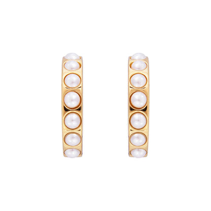FAIRLEY - Crystal Pearl Maxi Hoops FAIRLEY