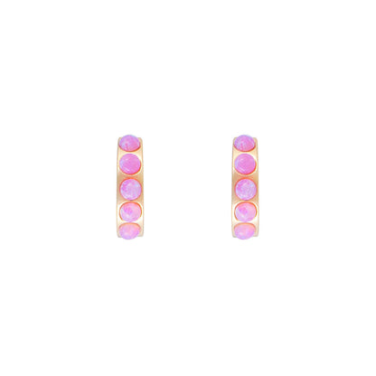 FAIRLEY - Pink Opal Crystal Huggies