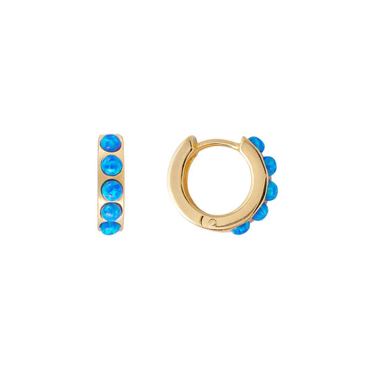 FAIRLEY - Opal Crystal Huggies | Indigo FAIRLEY