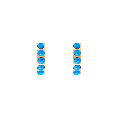 FAIRLEY - Opal Crystal Huggies | Indigo FAIRLEY