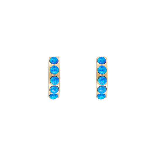 FAIRLEY - Opal Crystal Huggies | Indigo FAIRLEY