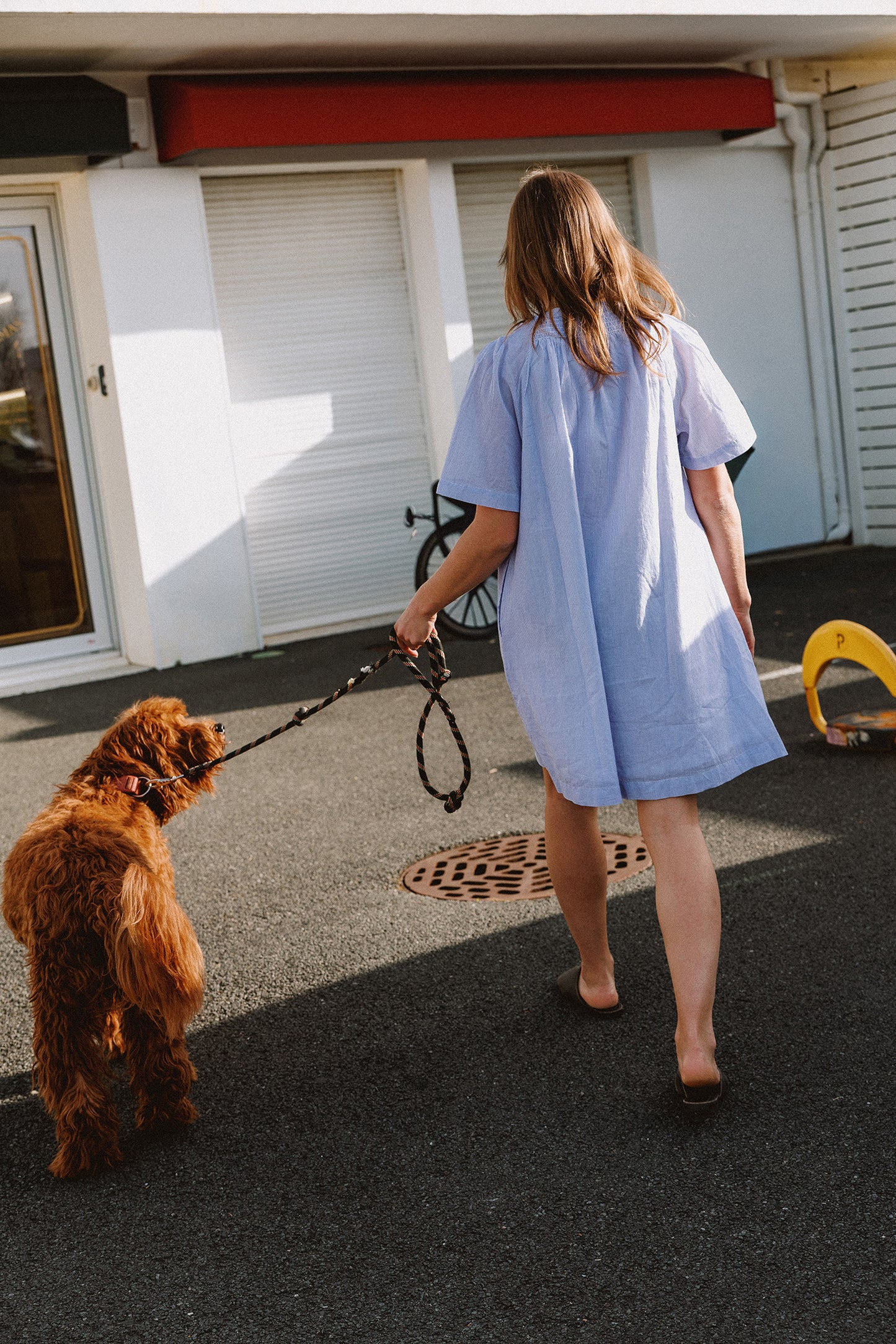 Indi & Cold - Short Pinstriped Dress