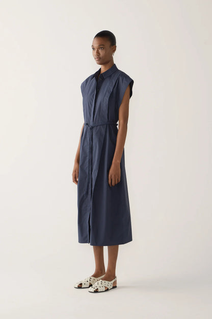 Foemina - Mona Dress | Navy Poplin