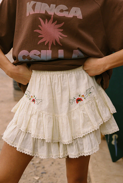 Kinga Csilla - Reka Embroidered Fae Frill Skort