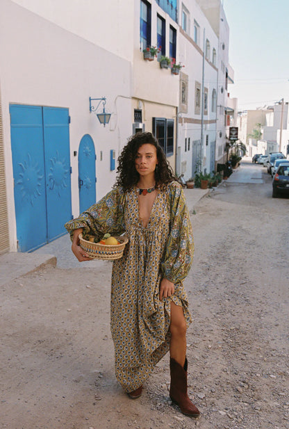 Kinga Csilla - Zoya Block Print Marrakech Dress
