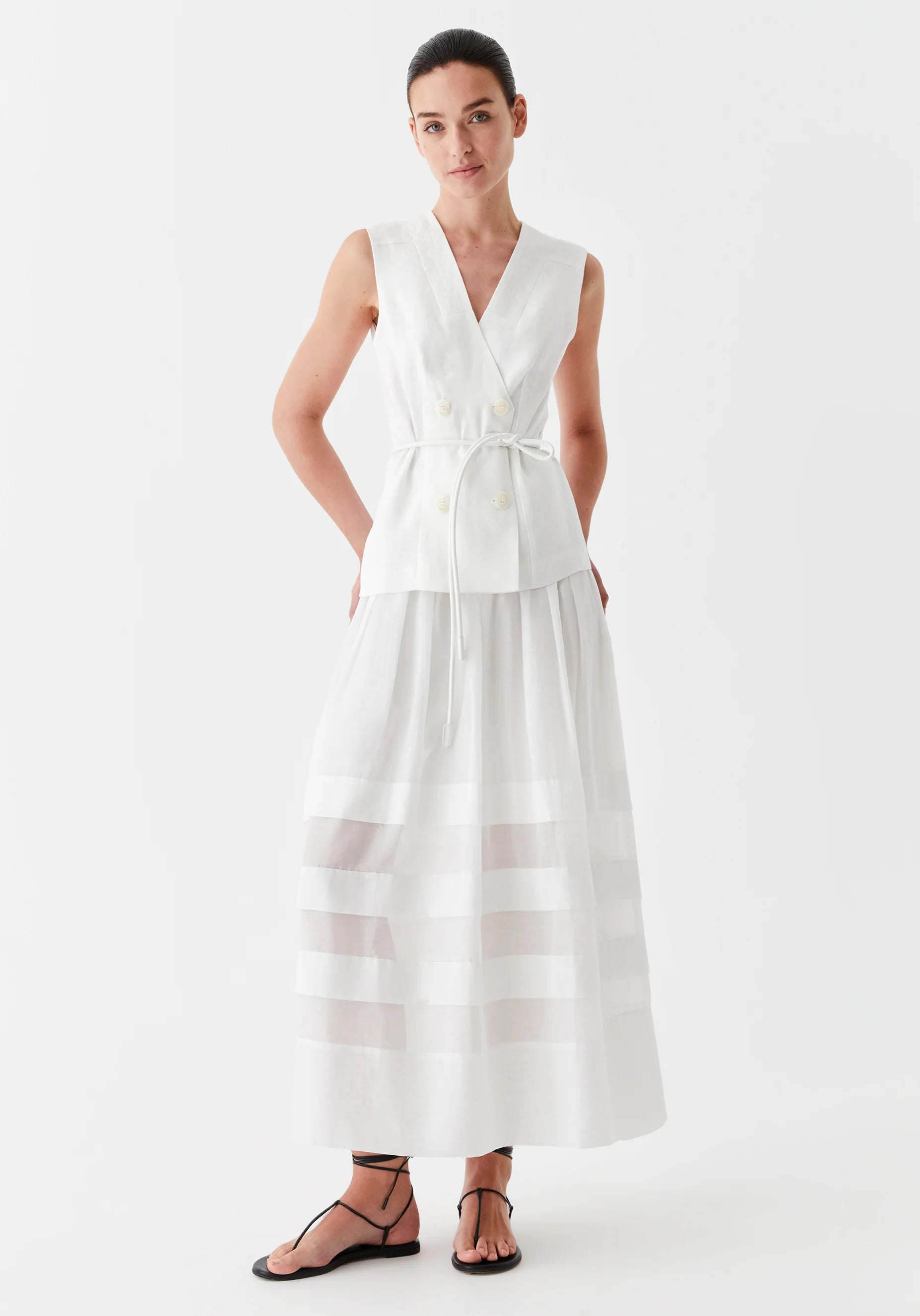 Morrison - Belle Linen skirt | Ivory Morrison