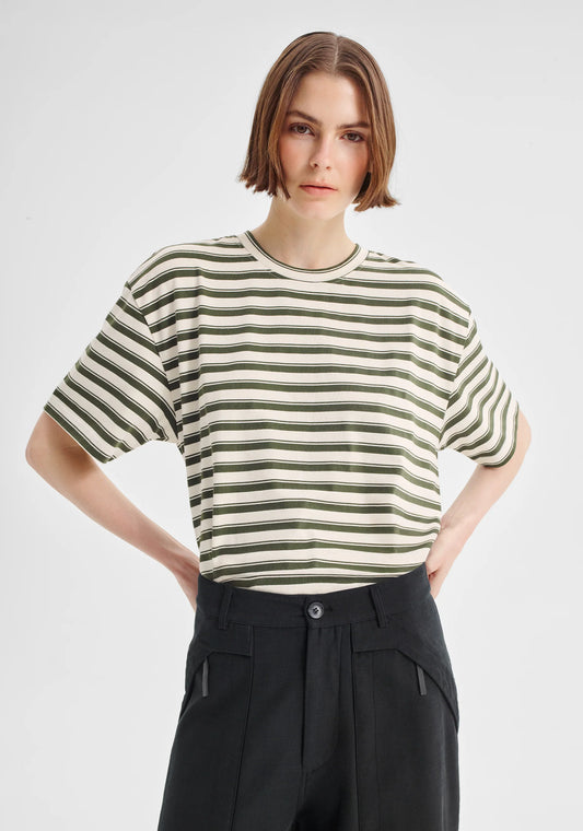 Morrison - Jericho Stripe Tee | Olive
