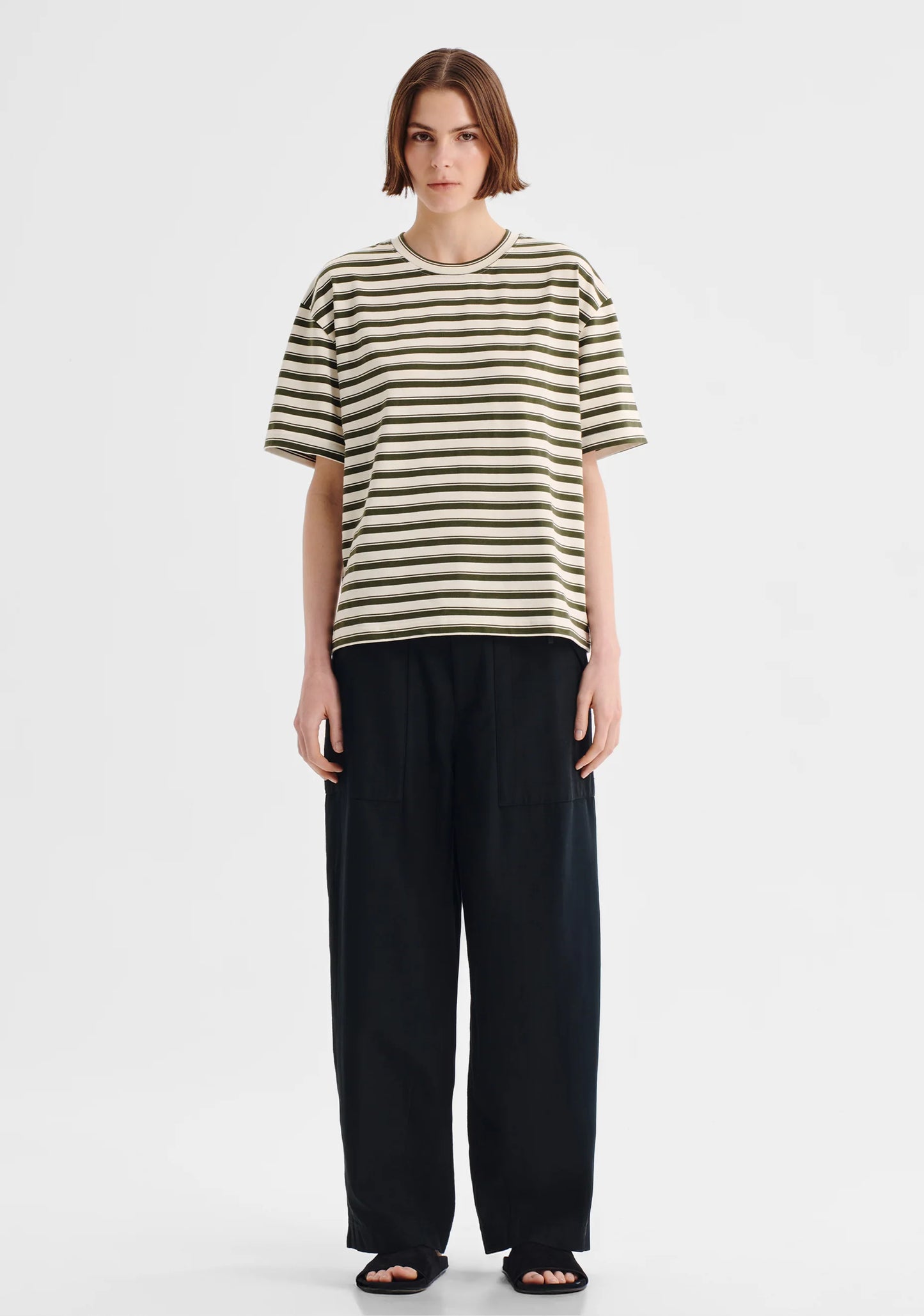 Morrison - Jericho Stripe Tee | Olive