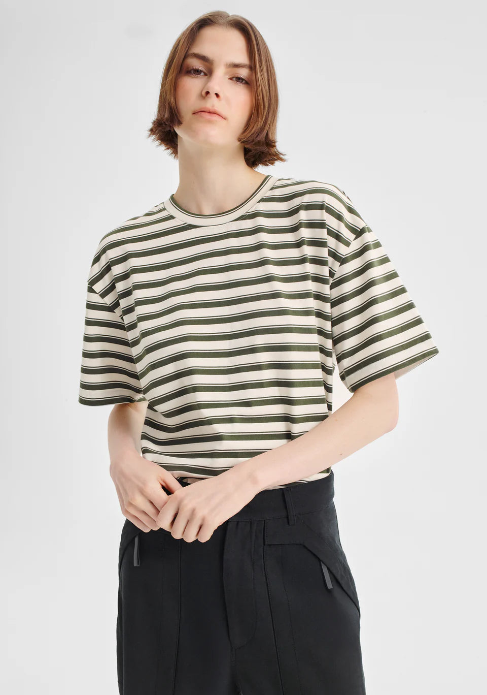 Morrison - Jericho Stripe Tee | Olive