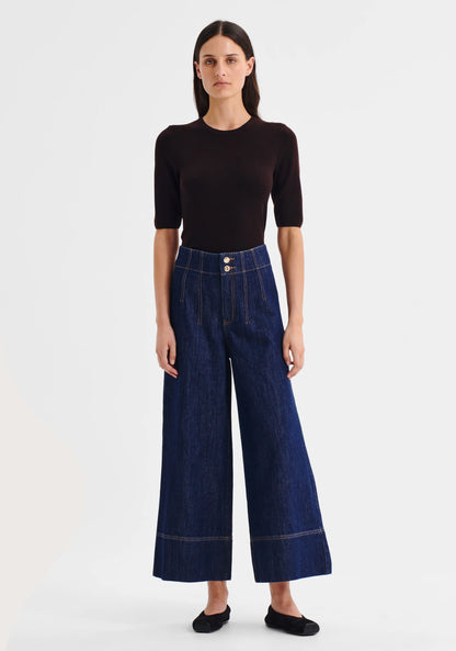 Morrison - Pierrot crop denim jean | Indigo