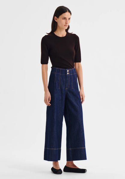 Morrison - Pierrot crop denim jean | Indigo