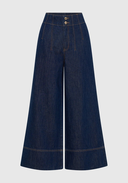 Morrison - Pierrot crop denim jean | Indigo