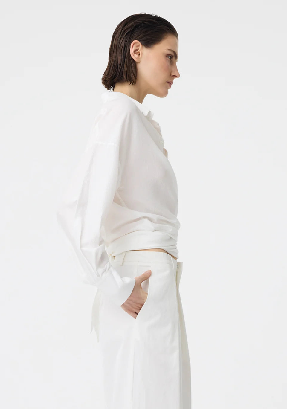 Morrison - Celine Wrap Shirt | White