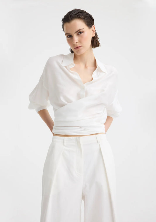 Morrison - Celine Wrap Shirt | White