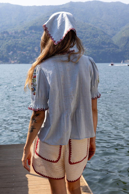 Indi & Cold - Bicolour Crochet Short | Rojo