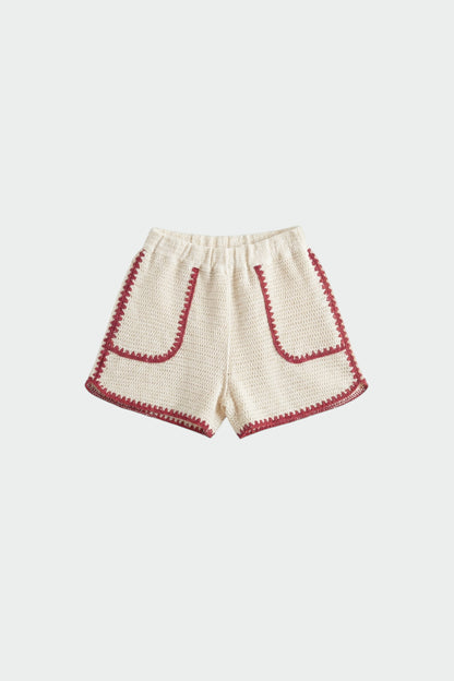 Indi & Cold - Bicolour Crochet Short | Rojo