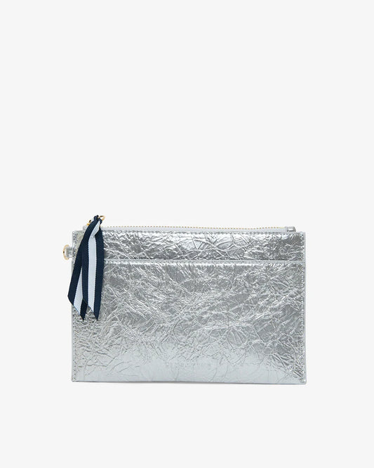 ELMS + KING - New York Coin Purse | Silver Crinkle