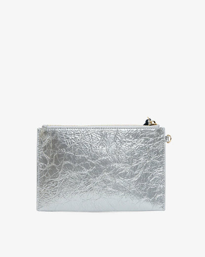 ELMS + KING - New York Coin Purse | Silver Crinkle