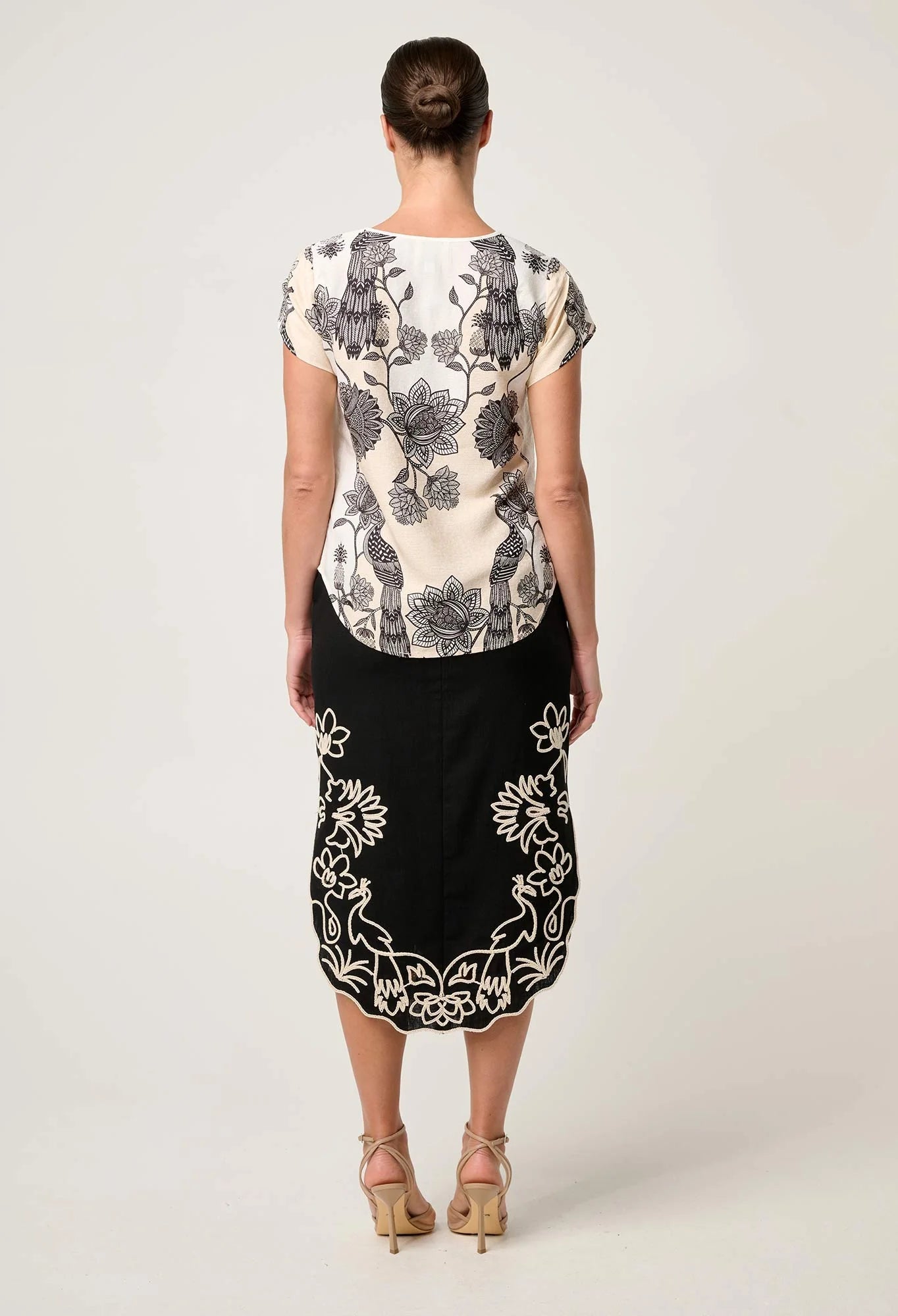 OnceWas - Avis Viscose Dobby Top in | Imperial Stone OnceWas