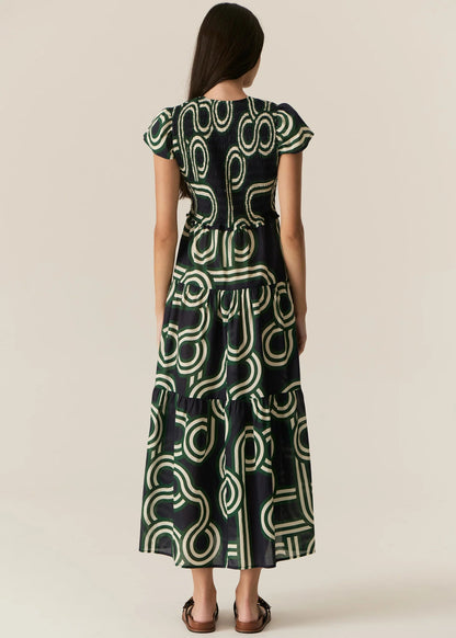 POL - Alter Shirred Dress | Ink POL