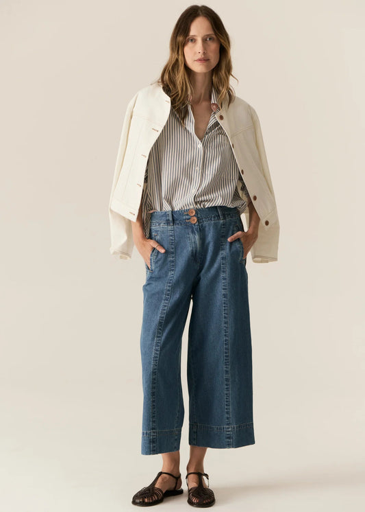 POL - Carsen Crop Denim Pant | Light Wash POL