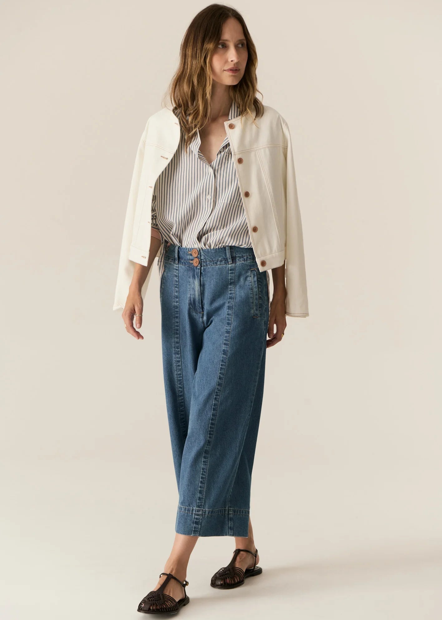 POL - Carsen Crop Denim Pant | Light Wash POL